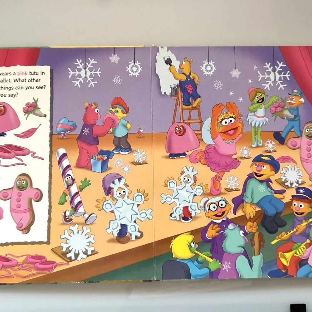 VINTAGE SESAME STREET ELMO & FRIENDS LOOK AND FIND BIG BOOK